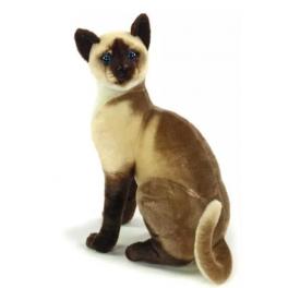 Plyšová kočka siamská sedící 46cm